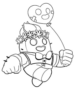 Desenho de Spike Brawl Stars para crianças de 4 Anos para Colorir