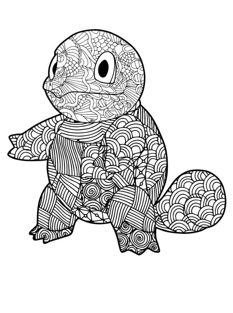 Desenho de Squirtle Download para Colorir