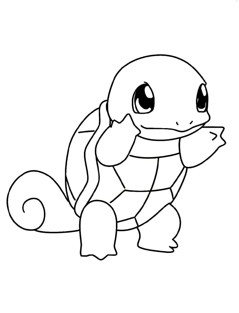 Desenho de Squirtle Grátis para Colorir
