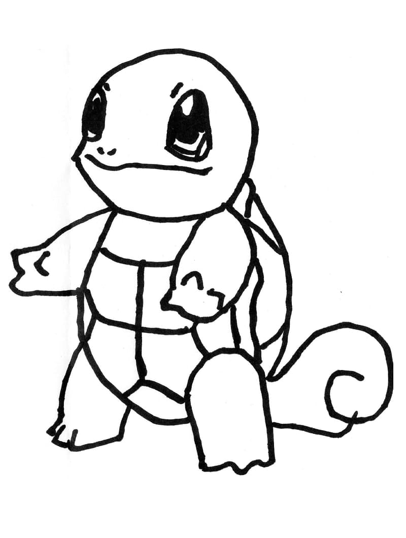 Desenho de Squirtle Grátis Pdf para Colorir