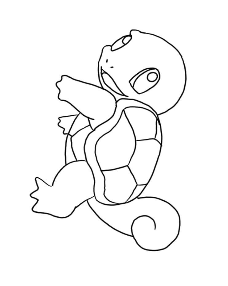 Desenho de Squirtle Imprimivel Pdf para Colorir