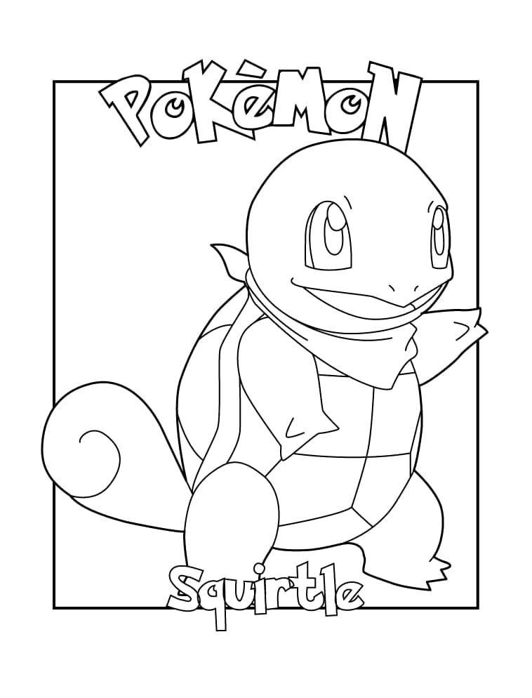 Desenho de Squirtle para Colorir Imprimivel