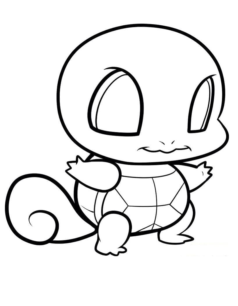 Desenho de Squirtle Pdf para Colorir