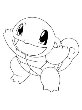Desenho de Squirtle Pdf para Imprimir e Colorir