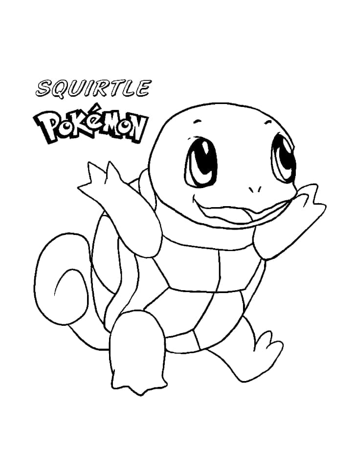 Desenho de Squirtle Pokemon Download para Imprimir e Colorir
