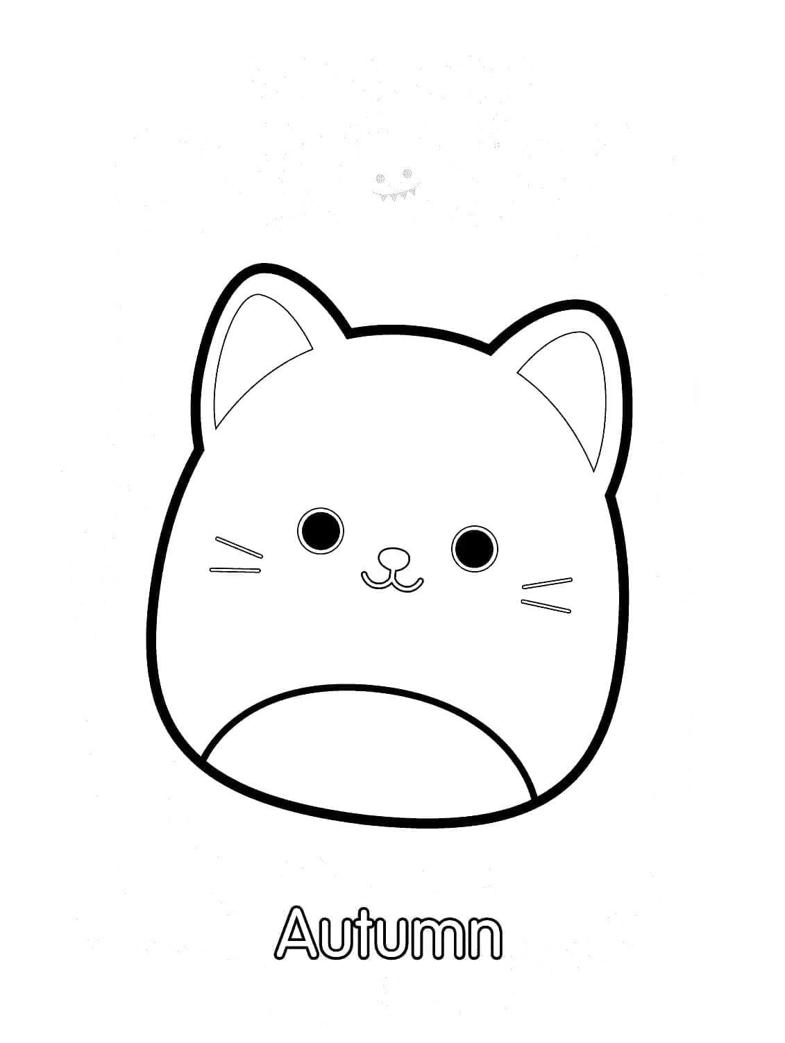 Desenho de Autumn Squishmallow para Colorir