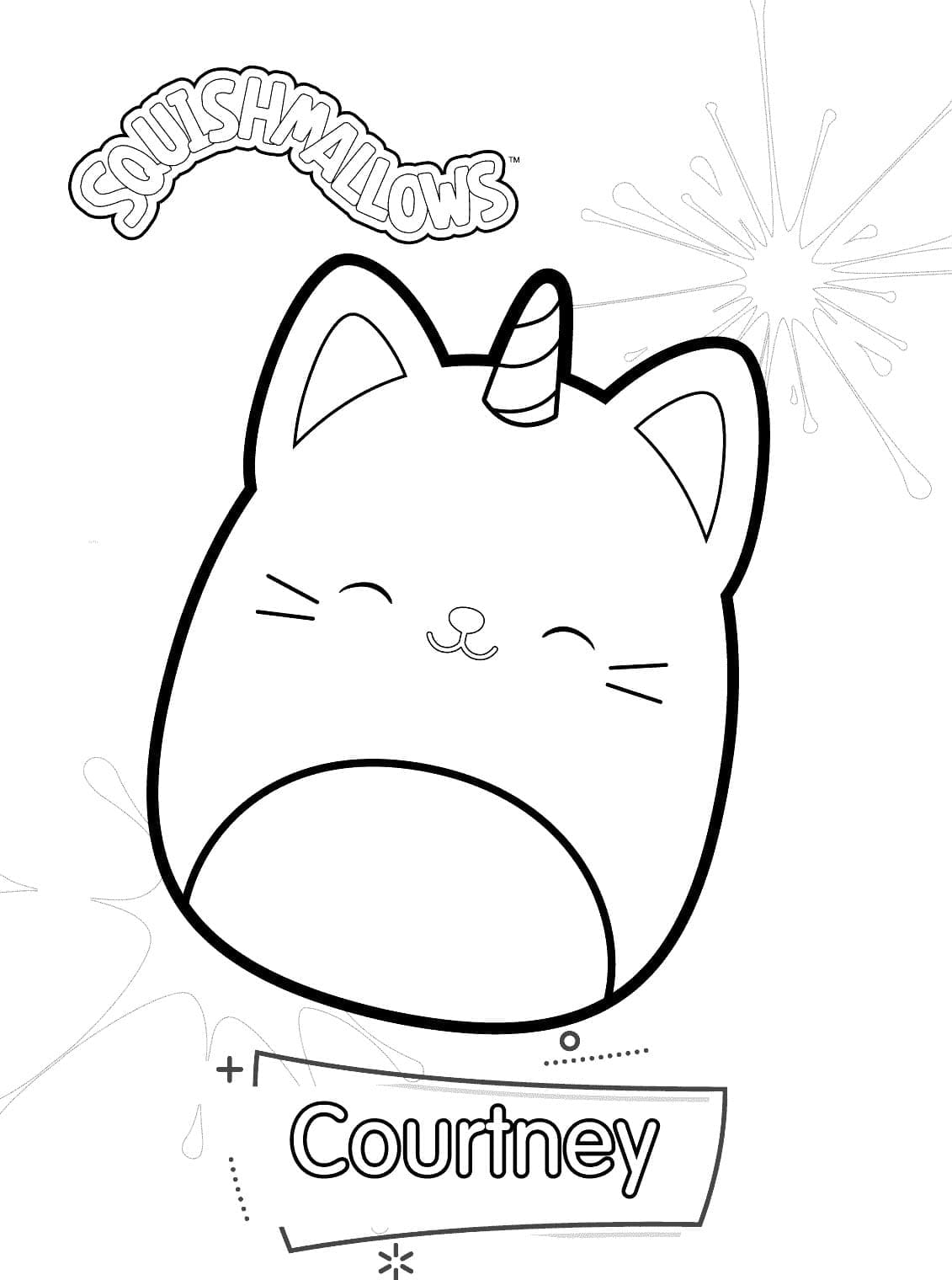 Desenho de Courtney Squishmallow para Colorir
