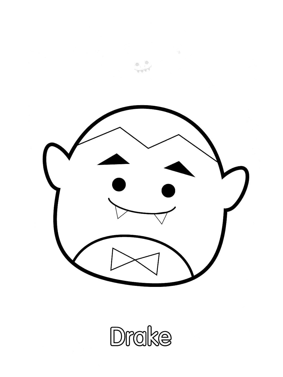 Desenho de Drake Squishmallow para Colorir