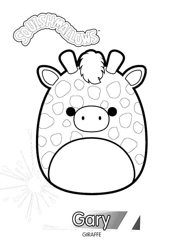 Desenho de Gary Squishmallow para Colorir