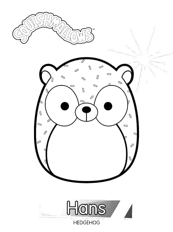 Desenho de Hans de Squishmallow para Colorir