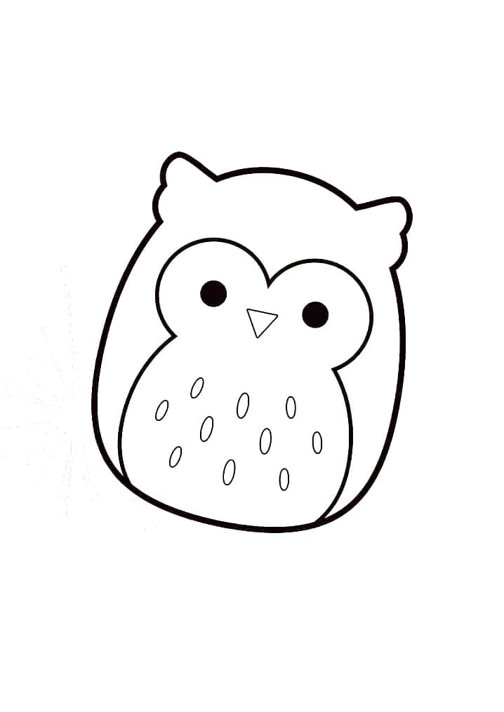 Desenho de Hoot de Squishmallow para Colorir