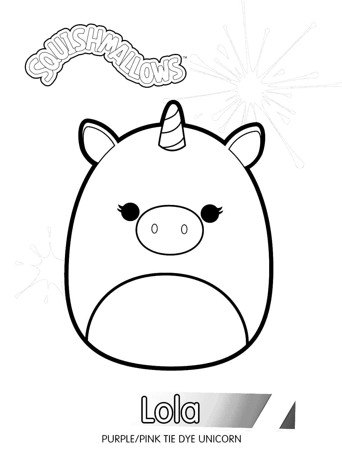Desenho de Lola de Squishmallow para Colorir