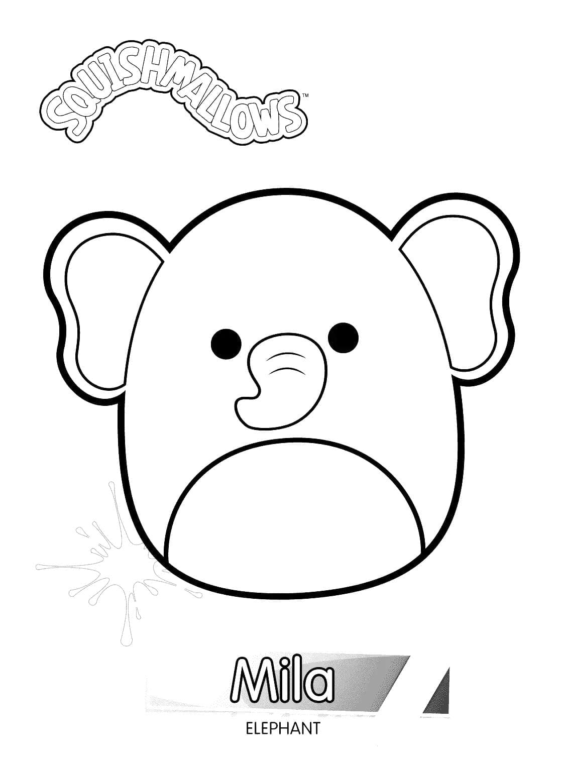 Desenho de Mila de Squishmallow para Colorir
