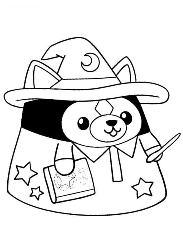 Desenho de Pintura de Squishmallow para Colorir