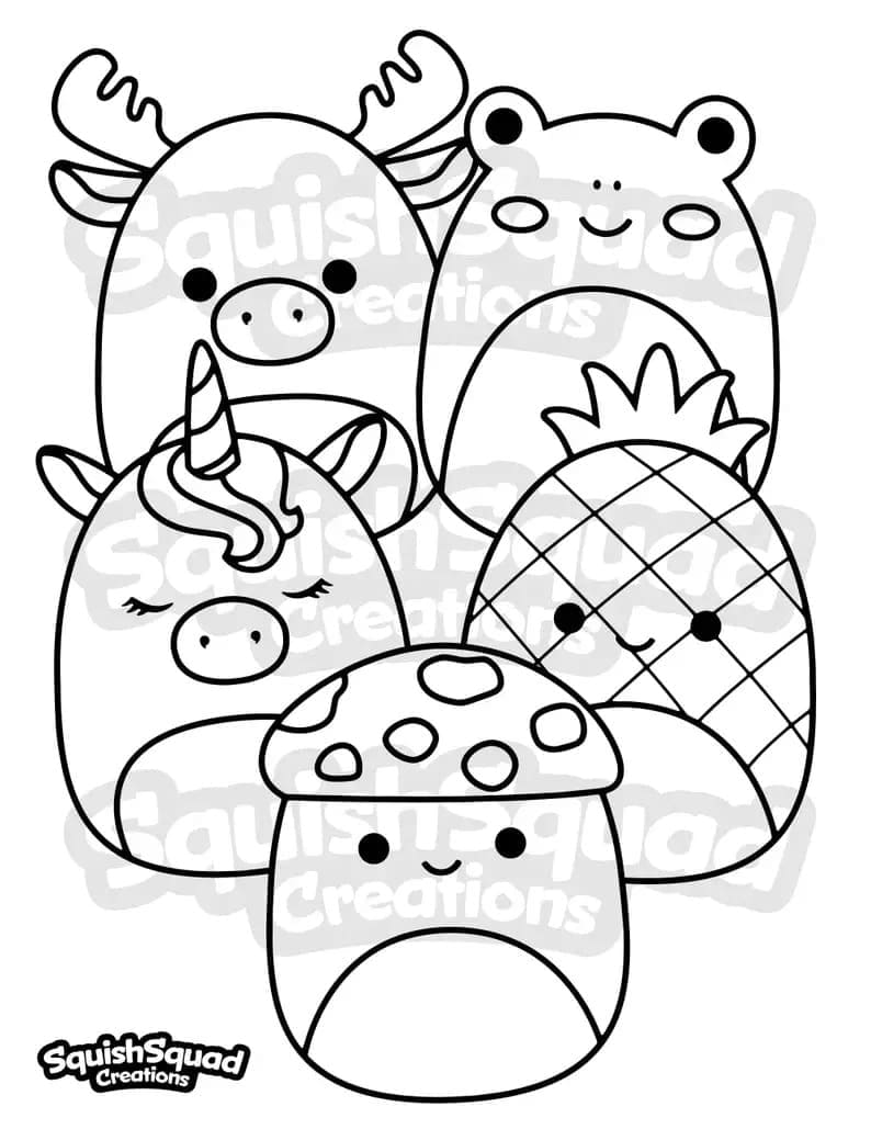 Desenho de Squishmallow Imprimivel para Colorir