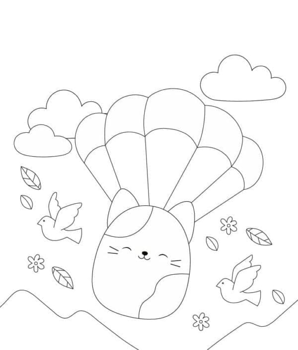 Desenho de Squishmallow para Crianças de 1 Ano para Colorir
