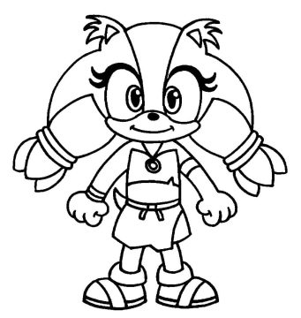 Desenho de Sticks The Badger Fofa para Colorir