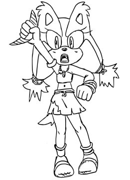 Desenho de Sticks The Badger Irritado para Colorir