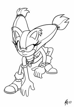 Desenho de Sticks The Badger Sonic para Colorir