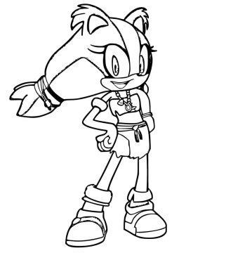 Desenho de Sticks The Badger Sorridente para Colorir