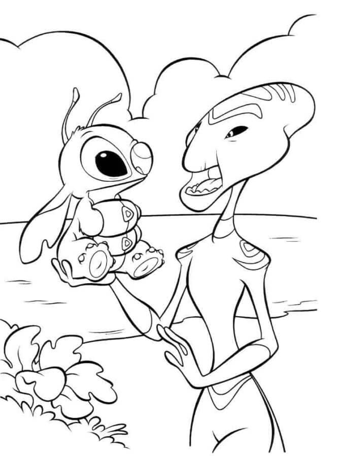 Desenho de Bebê Stitch para Imprimir