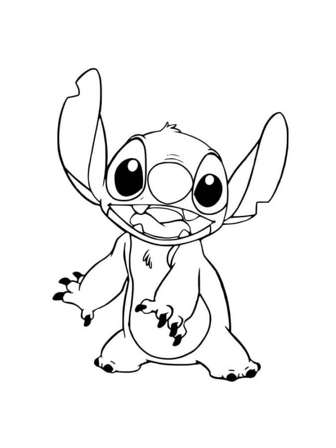 Desenho de Stitch Doce para Colorir e Pintar