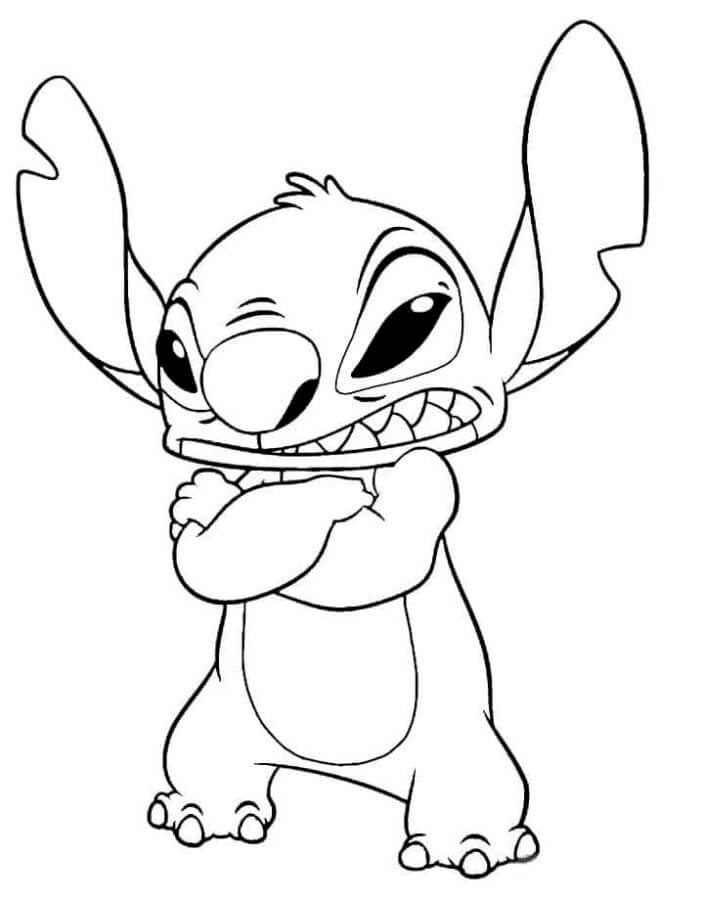 Desenho de Stitch Irritado para Colorir e Imprimir