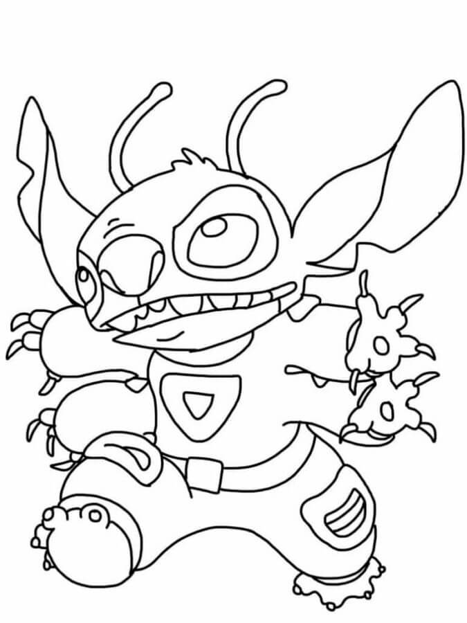 Desenho do Stitch Legal para Imprimir e Pintar