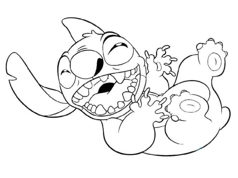 Desenho do Stitch Lindo Sorriso para Imprimir e Pintar