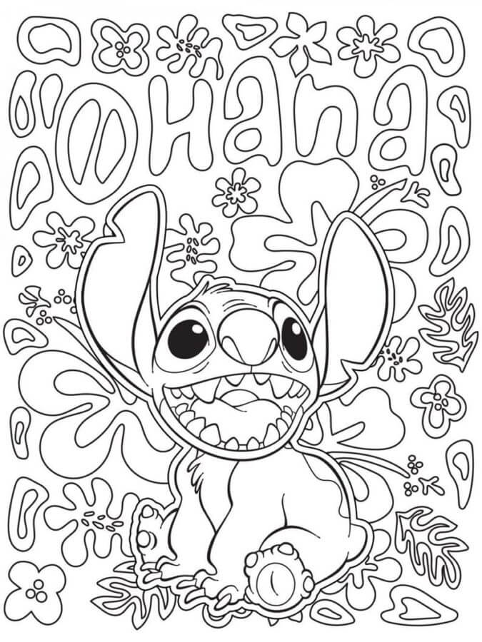 Desenho do Stitch para Adultos Imprimivel