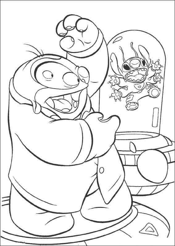 Desenhos de Jumba e Stitch para Colorir