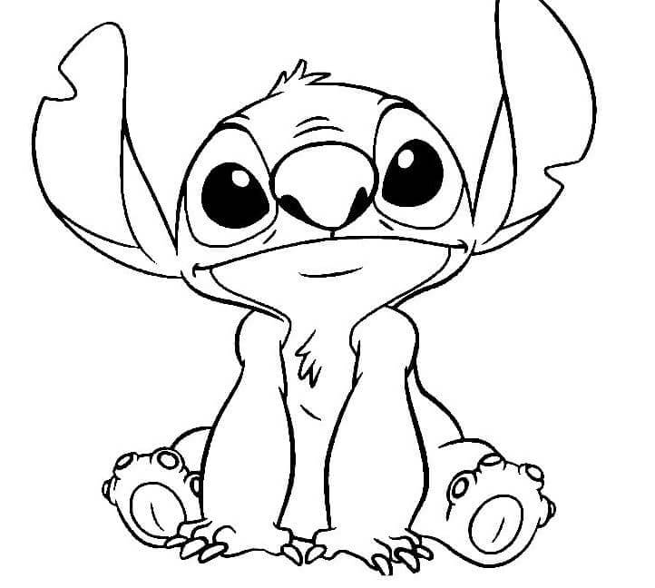 Desenhos do Stitch Lindo para Imprimir e Pintar