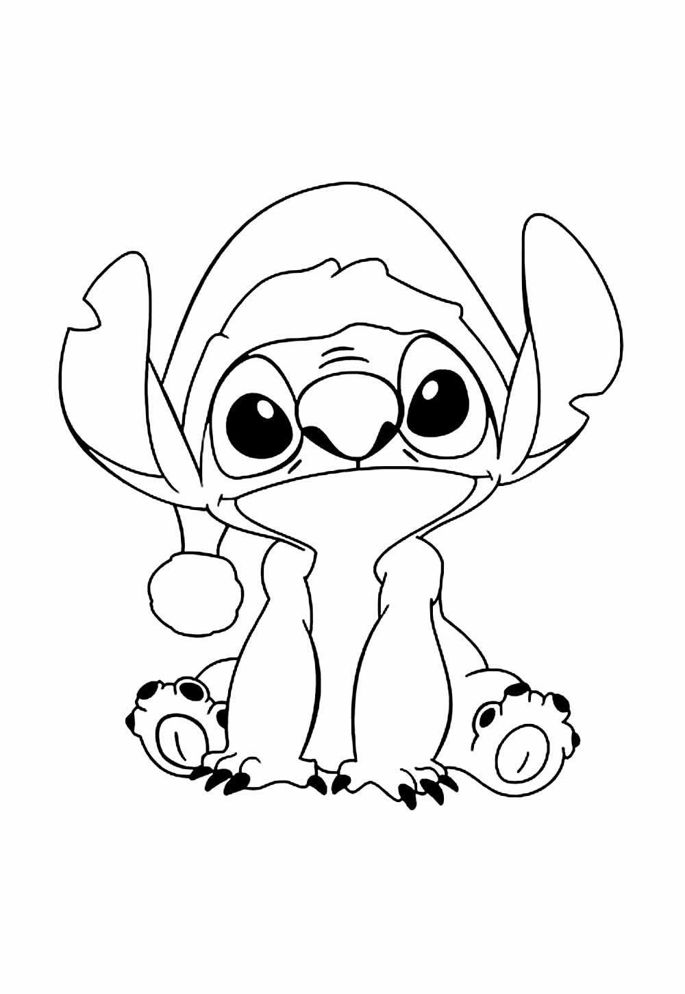 Desenhos para Colorir Stitch Natal