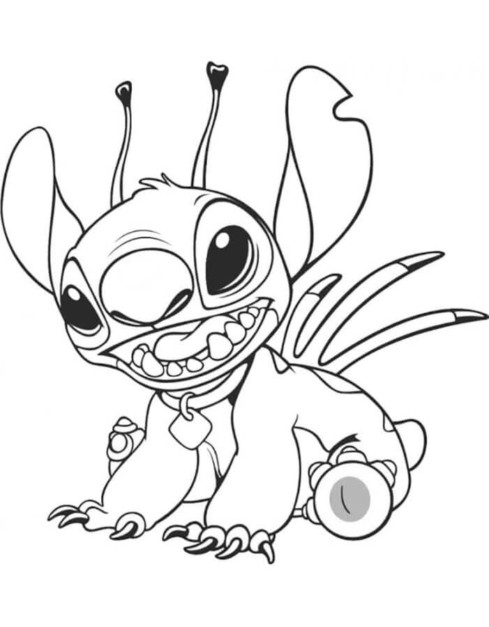 Imagem para Imprimir do Stitch Sorrindo