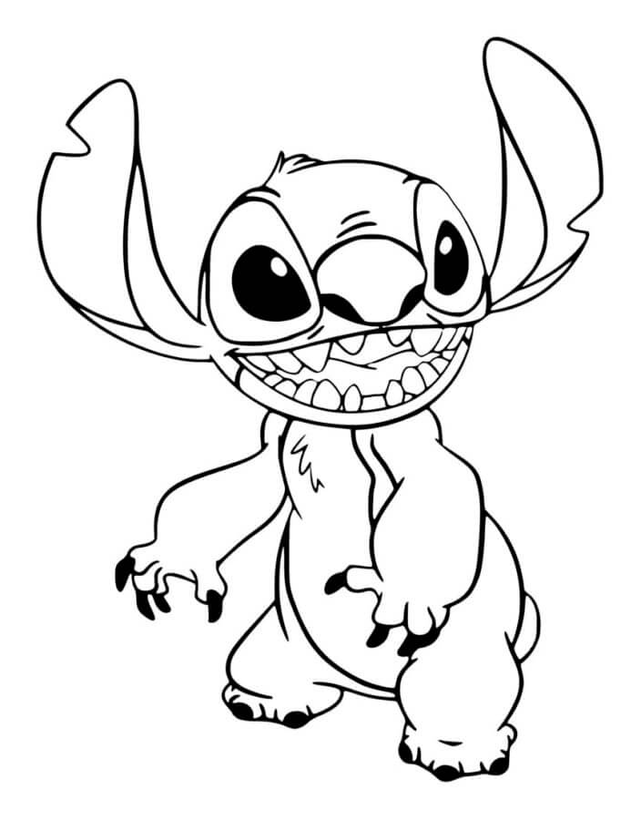 Imagens de Stitch Sorridente para Colorir e Imprimir