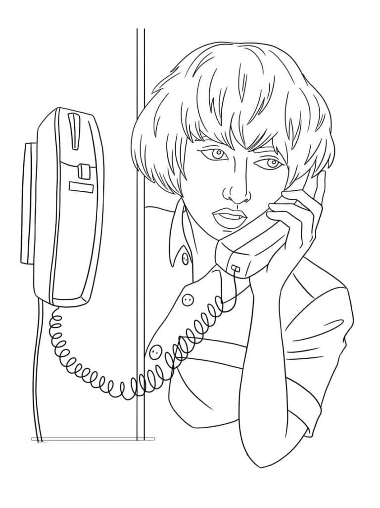 Desenho de Stranger Things para Colorir com Giz de Cera