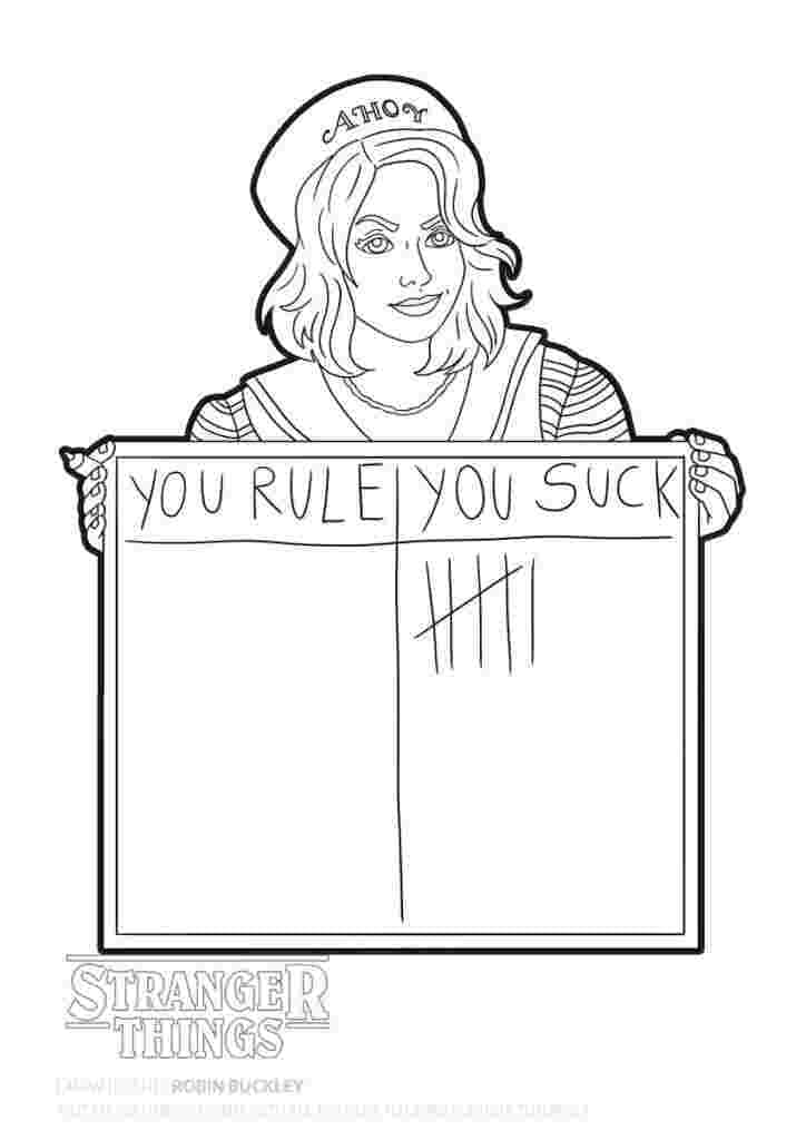 Desenho de Stranger Things para Colorir e Baixar Pdf