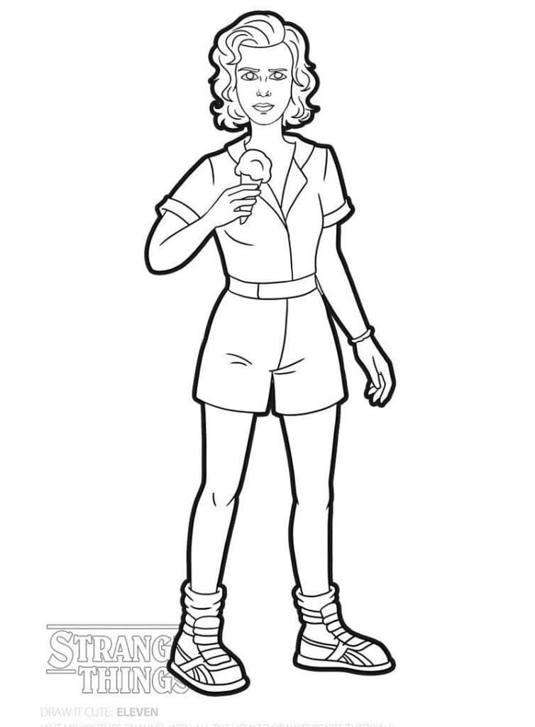 Desenho de Stranger Things para Colorir Online Pdf