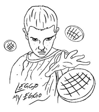 Desenho de Stranger Things para Imprimir e Colorir