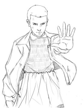 Desenho de Stranger Things para Imprimir Imprimível