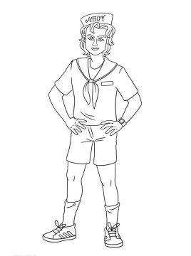 Desenho Steve de Stranger Things para Colorir