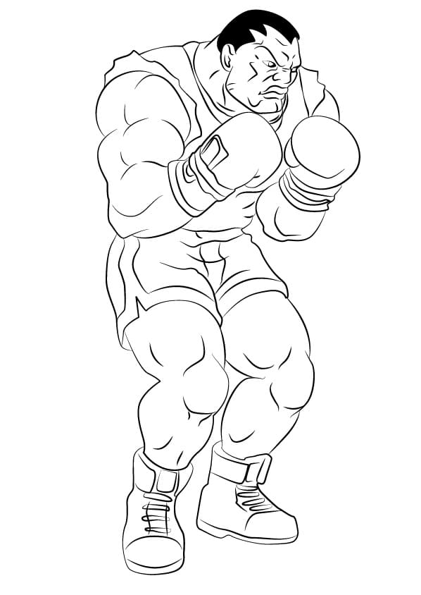 Desenho Balrog Street Fighter para Colorir