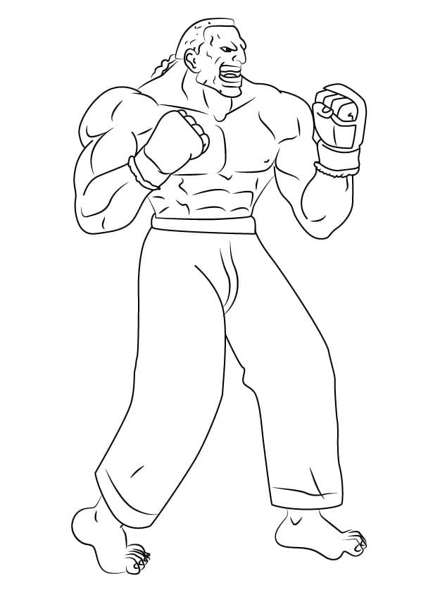 Desenho Dee Jay Street Fighter para Colorir
