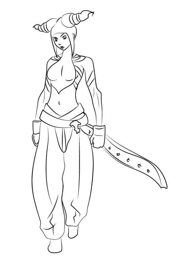 Desenho Júri Street Fighter para Colorir