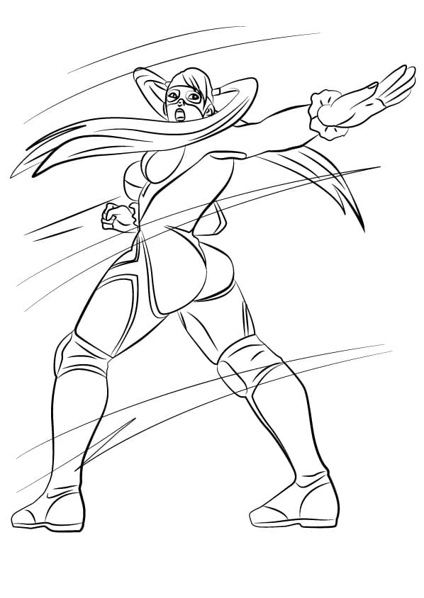 Desenho Mika Street Fighter para Colorir