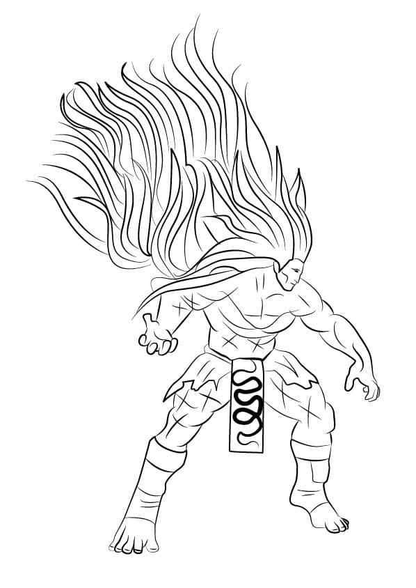 Desenho Necalli Street Fighter para Colorir
