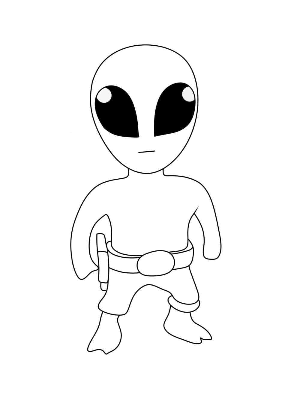 Desenho de Alien Stumble Guys para Colorir
