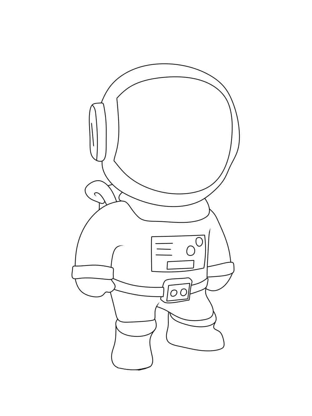 Desenho de Astronauta Stumble Guys para Colorir