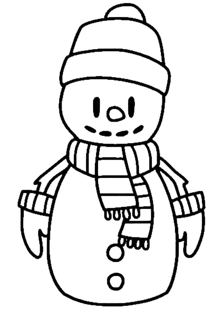 Desenho de Boneco de Neve Stumble Guys para Colorir