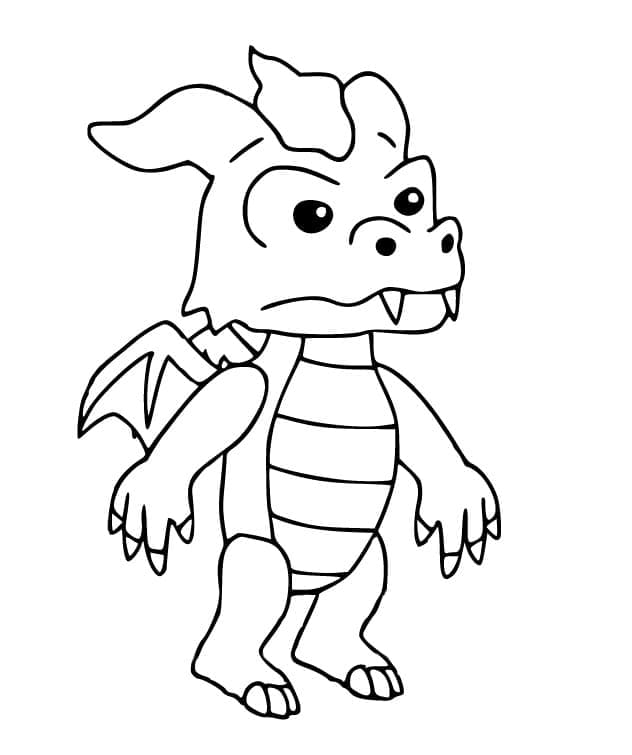 Desenho de Dragão Stumble Guys para Colorir